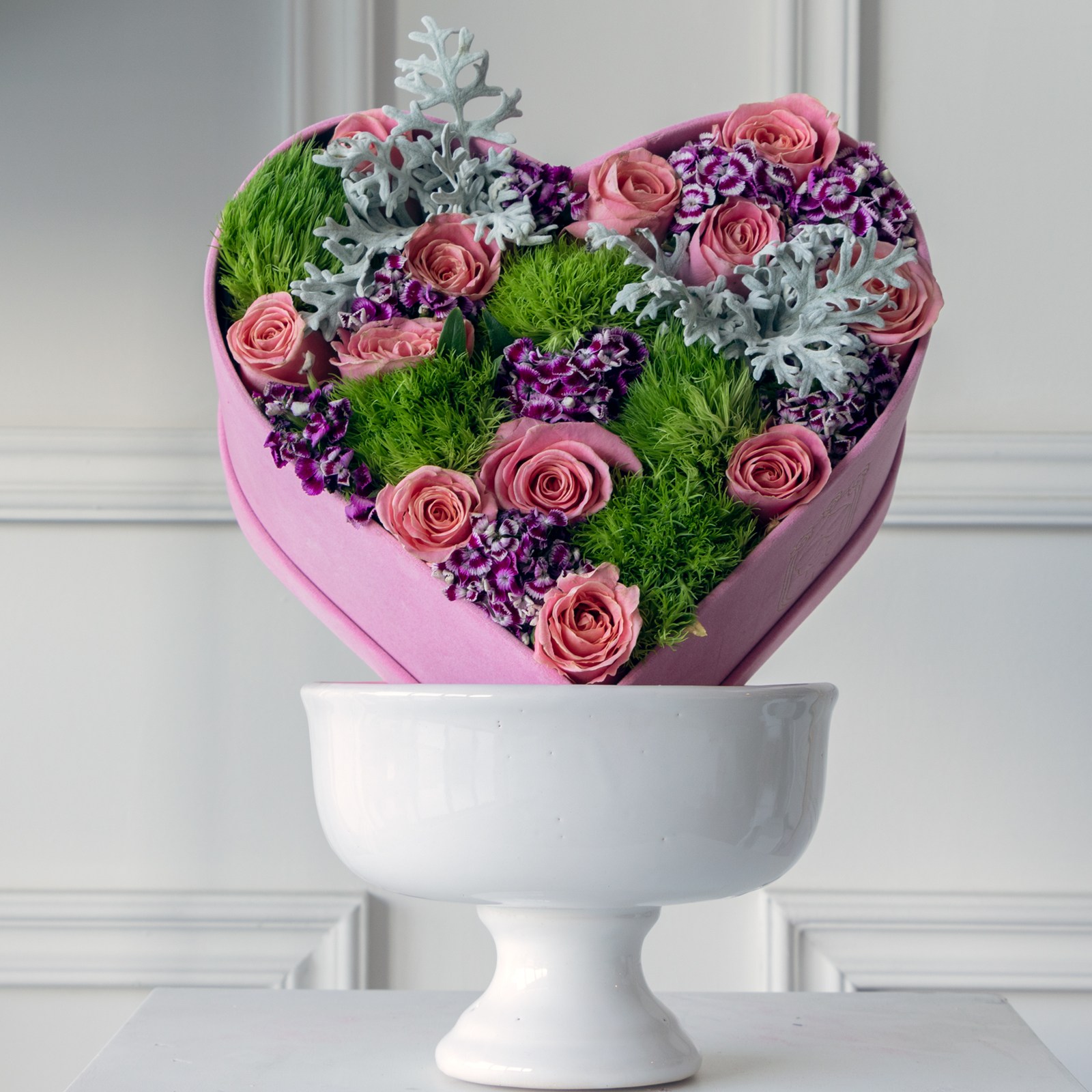 Arreglo con 12 rosas rositas premium