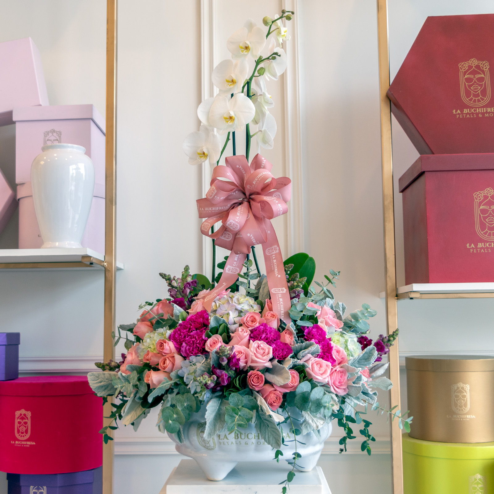Arreglo de 50 rosas rositas premium