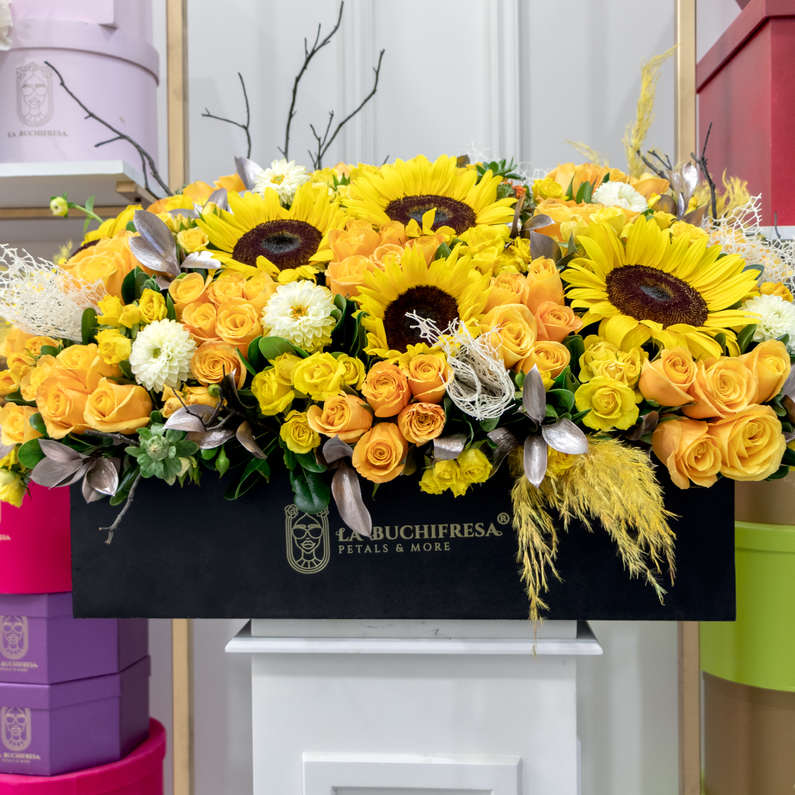 Arreglo de 200 rosas amarillas premium