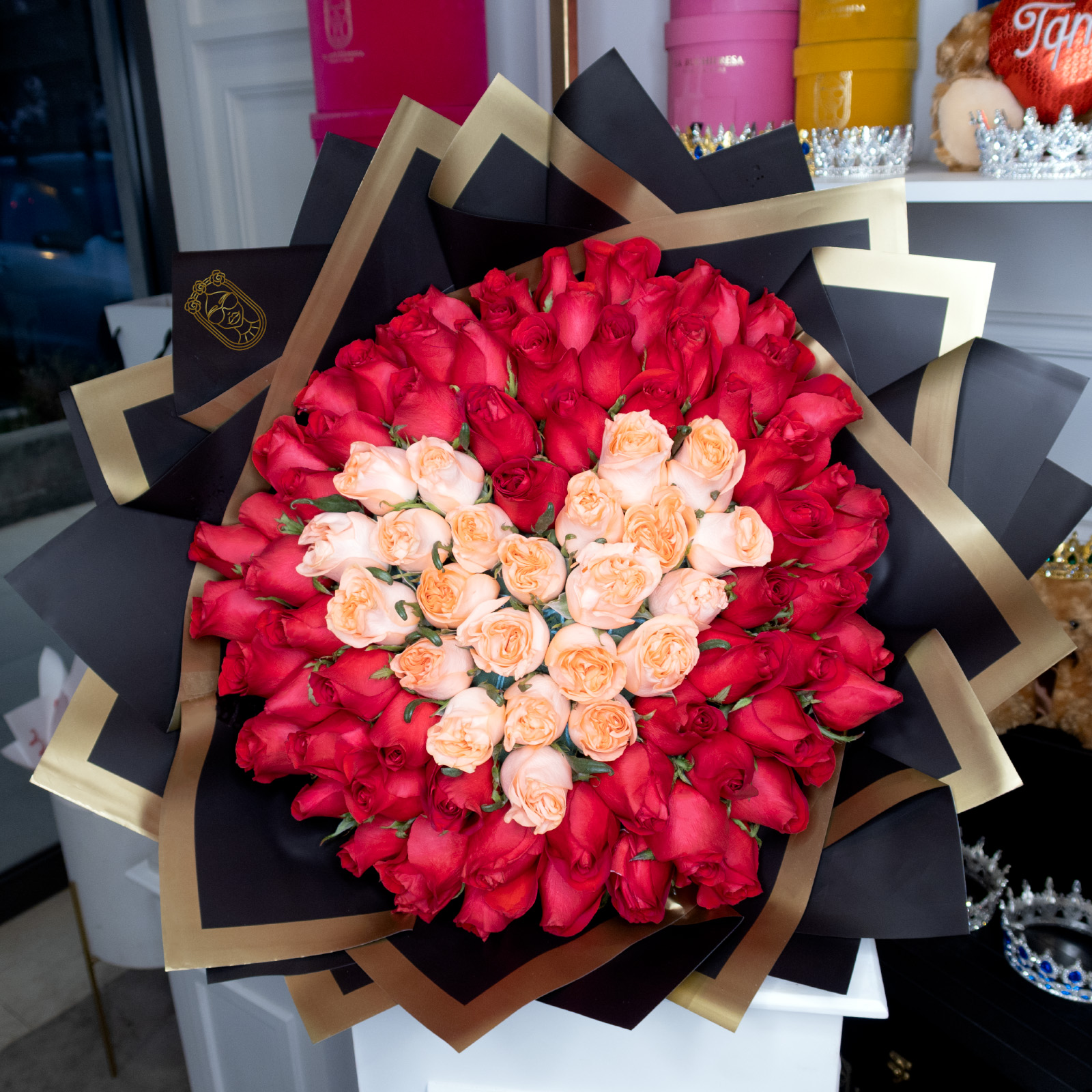 Buchi "BOUQUET PASSION" red & coral 100