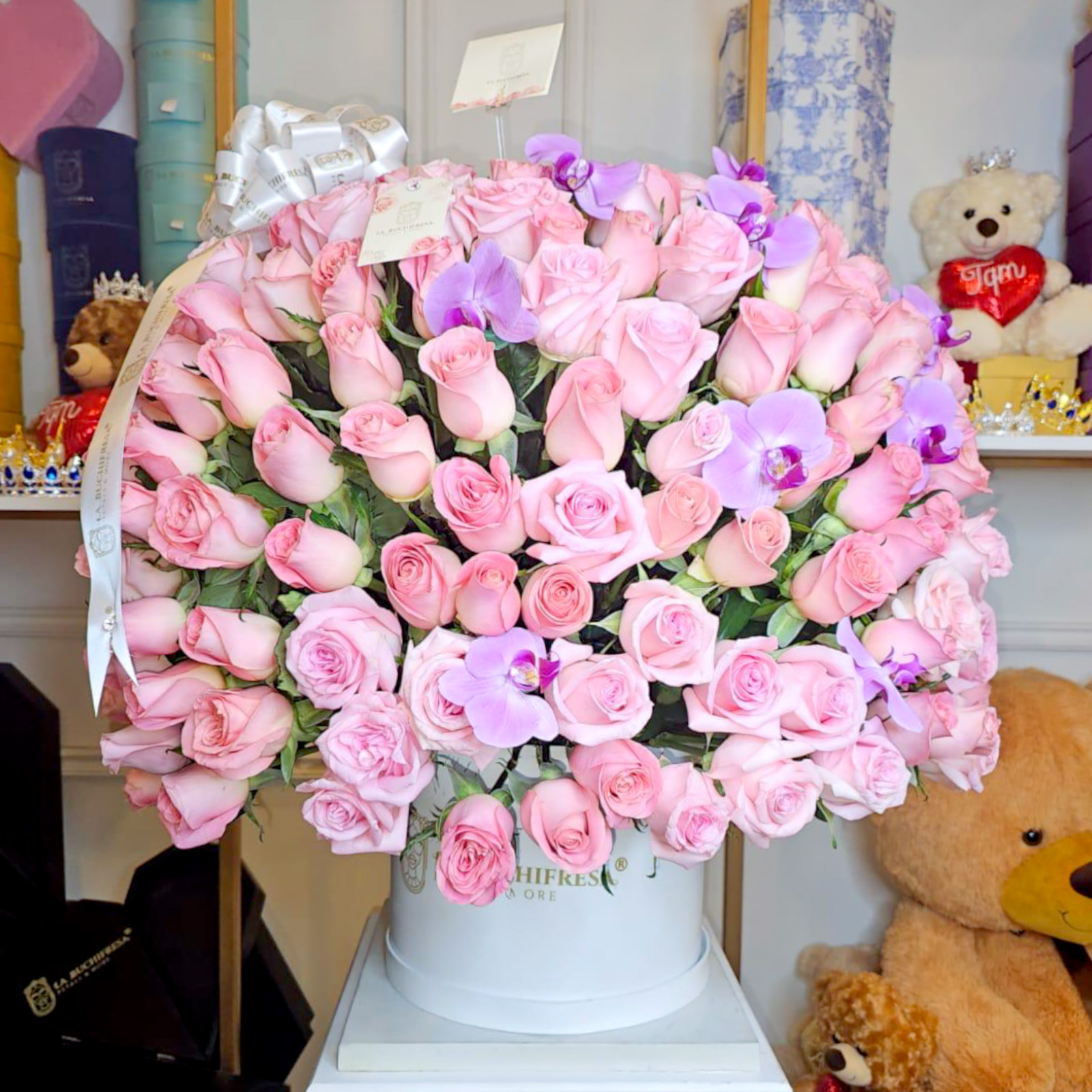 Buchi "ORCHIDS DOTED SPHERA" pink 300