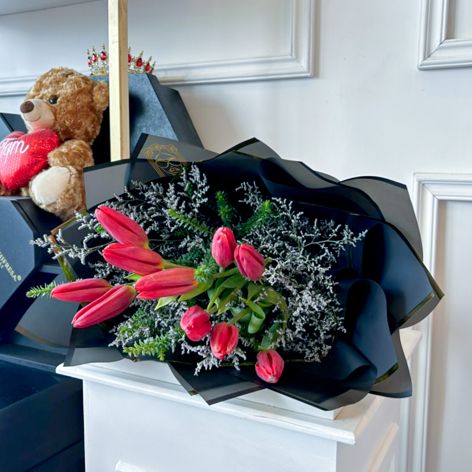 Buchi "TULIPS BOUQUET" red 10