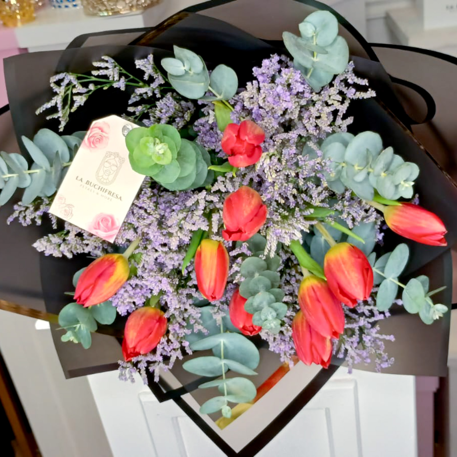 Buchi "TULIPS BOUQUET" red 10