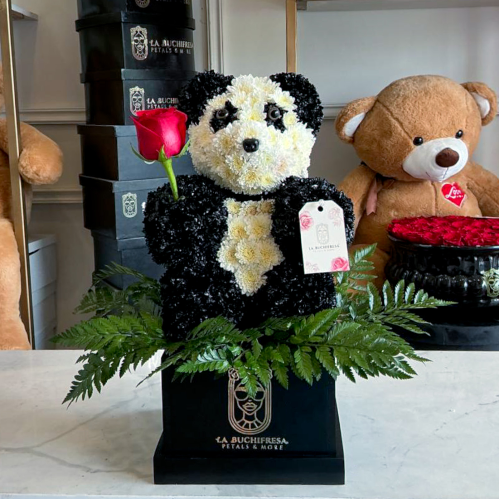Escultura MINI PANDA black & white