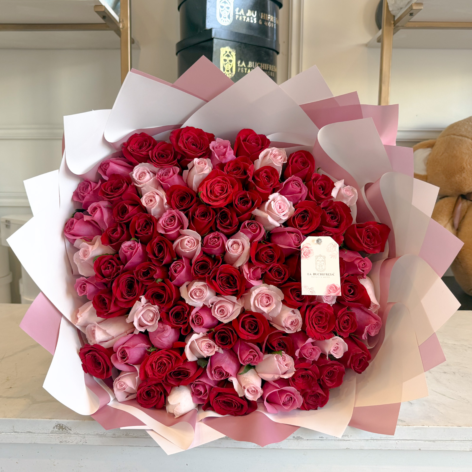Ramo PASSION 100 red, pink & fucsia