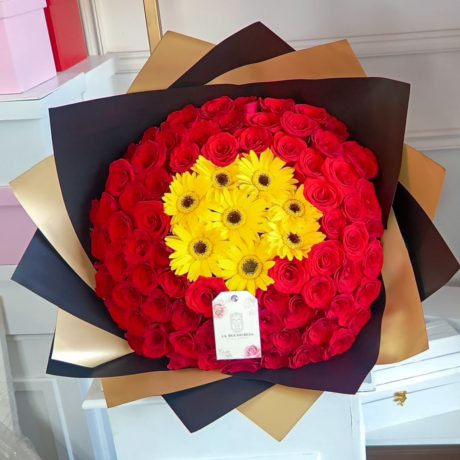 Buchi _BOUQUET & GERBERAS_ red 75