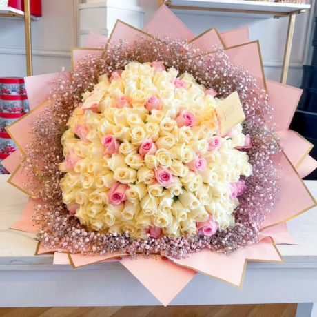 Buchi _CLOUDY BOUQUET_ pink & white 150