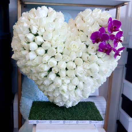 Buchi _STAND ORCHIDS HEART_ white 150