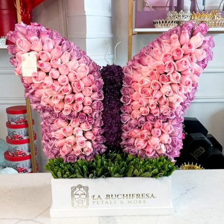 Escultura BUTTERFLY 200 purple & pink